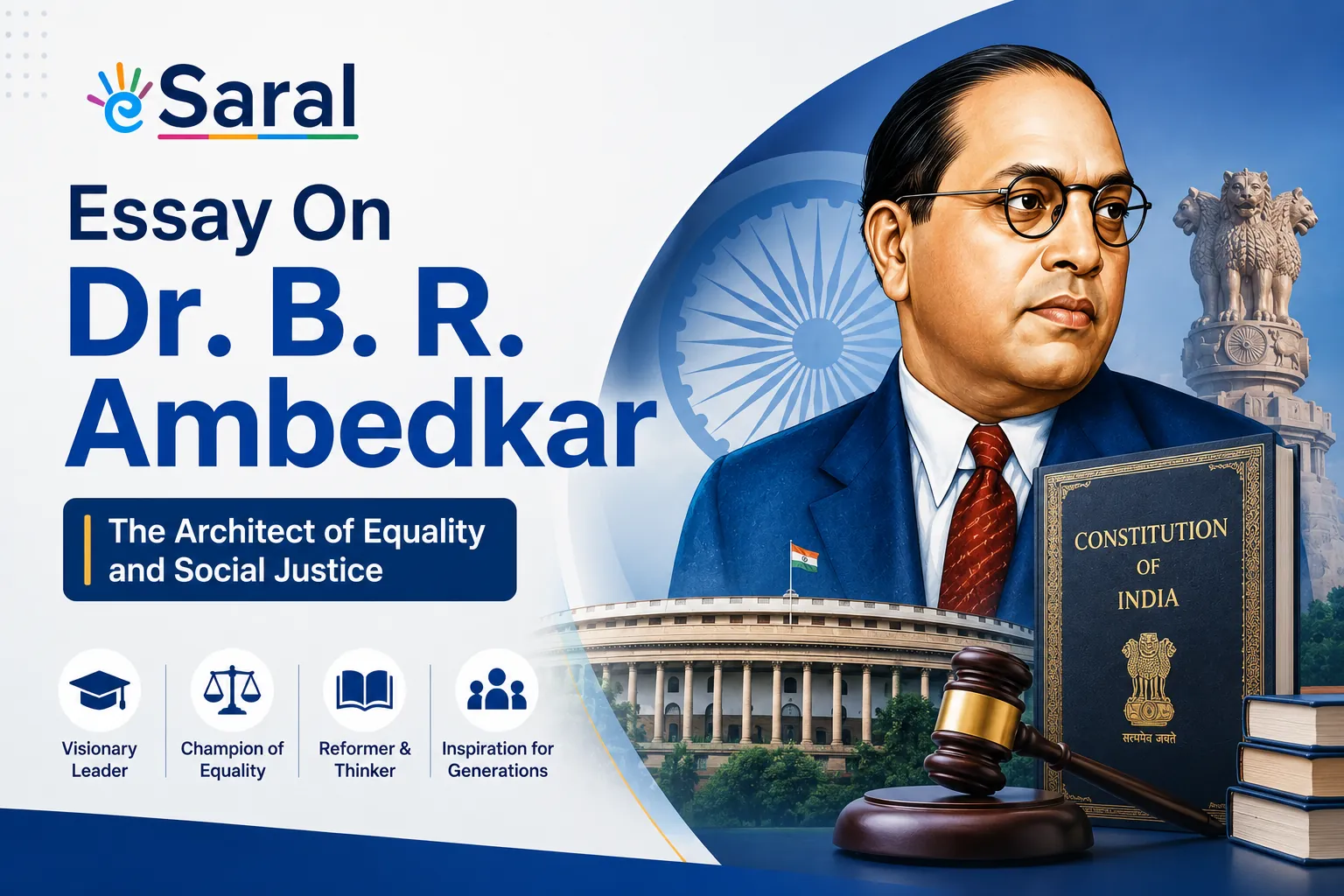 Essay on Dr. B. R. Ambedkar — Short & Long Essays for Students (100–500 Words)